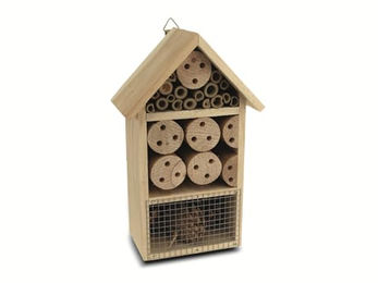 Koopman Insektenhotel aus Holz in Natur und Braun 25cm – Bild 1 von 5