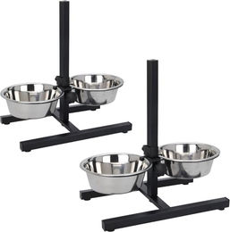 Koopman International B.V. Hundenapf Station mit Edelstahl Schalen und Gestell 2er Set 1800ml - 2 x 1,8 l – Bild 1 von 6