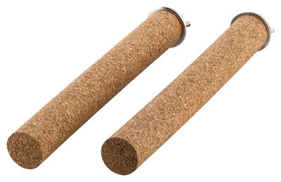 Kork-Deko 2er-Set Kork-Sitzstangen aus Presskork für Vögel und Nager lebensmittelecht mit Edelstahl – Bild 1 von 13