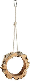 Kork-Deko Runde Vogelschaukel aus Naturkork mit Edelstahl-Karabiner für Vögel und Nager - 1 Stk. – Bild 1 von 13