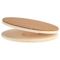 Produktbild von Kork-Deko Vogelkarussell aus Kork und Holz mit Sitzfläche für Wellensittiche und andere Vögel 25 cm