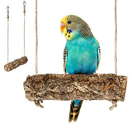 Korkast Schaukel aus Naturkork als Knabberspielzeug für Vögel und Nager 20 cm Breite – Bild 1 von 13