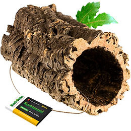 Korkröhre aus Naturkorkrinde als Tunnel und Unterschlupf für Nager, Kaninchen, Reptilien und Vögel 30 cm – Bild 1 von 6