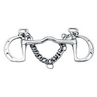 Produktbild von Korsteel Cambridge Mouth Kimblewick Gebiss mit Slot Rings Silber 5 1/2 inch