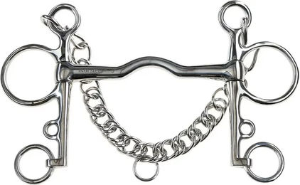 Korsteel Cambridge Mouth Pelham Gebiss für Pferde aus Stahl 140mm – Bild 1 von 1