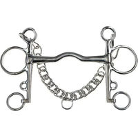 Produktbild von Korsteel Cambridge Mouth Pelham Gebiss für Pferde aus Stahl 140mm