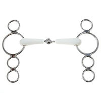 Produktbild von Korsteel Dutch Gag Flexi Bit Gebiss 5 1/2 Inch Cream Beige