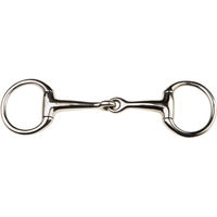 Produktbild von Korsteel Edelstahl 2-Ring Gebiss mit Eggbutt und Bradoon Snaffle 100 mm Grau