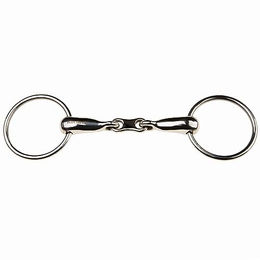 Produktbild von Korsteel Gebiss Loose Ring French Link Snaffle aus Edelstahl Silber 12,7 cm