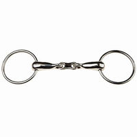 Produktbild von Korsteel Gebiss Loose Ring French Link Snaffle aus Edelstahl Silber 15,2 cm