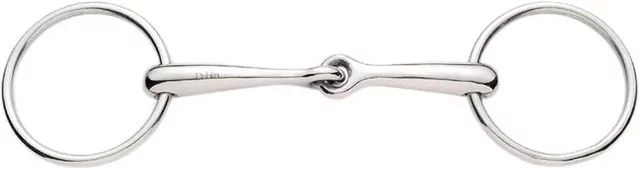 Korsteel Gebiss mit losem Edelstahlring und gelenkigem Pferdemaul 16mm Silber – Bild 1 von 1