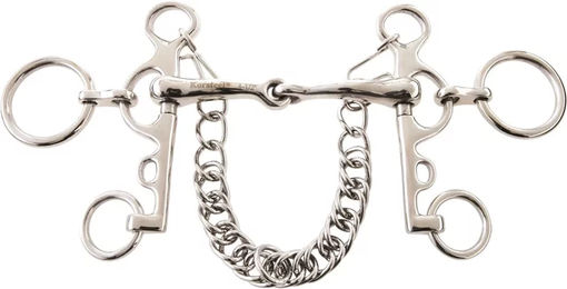 Produktbild von Korsteel Pelham Gebiss für Pferde aus Edelstahl in Silber Thumb Rugby