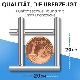 Kraptrap Edelstahl Volierendraht V2A Drahtgitter für Kaninchen und Hühner 20mm x 20mm 1m x 5m – Bild 1 von 5