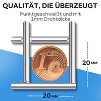 Produktbild von Kraptrap Edelstahl Volierendraht V2A Drahtgitter für Kaninchen und Hühner 20mm x 20mm 1m x 5m