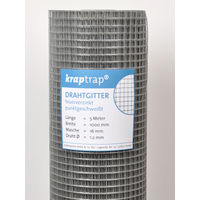 Produktbild von KrapTrap Volierendraht Drahtgitter 16x16mm silberfarben für Kaninchen