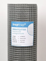 Kraptrap Volierendraht Drahtgitter feuerverzinkt 12 x 12 mm für Vögel und Kaninchen 20 m x 1 m - 20 m – Bild 1 von 11