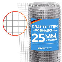 Produktbild von KrapTrap Volierendraht Drahtgitter feuerverzinkt 25x25mm 1,75mm stark 12m Silber