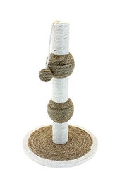 Kratzbaum Darwin aus Naturmaterial Weiß/Braun 30 x 30 x 49 cm – Bild 1 von 1