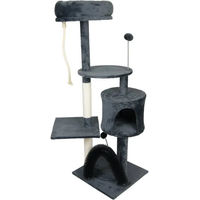 Produktbild von Kratzbaum LASAI von Silvio Design für Katzen in Grau aus Plüsch 117 x 39 x 39 cm