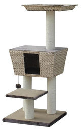 Kratzbaum MOTEGA S für Katzen in Hellbraun aus Sisal 48x48x114 cm – Bild 1 von 1