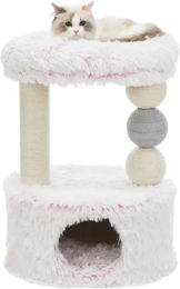 Produktbild von Kratzbaum Trixie Harvey für Katzen in Weiß und Rosa mit Seil