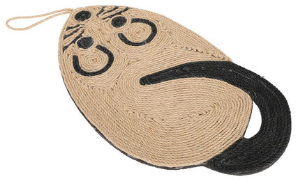 Kratzmatte für Katzen in Mausform aus Sisal und EVA beige 16,5 cm – Bild 1 von 3