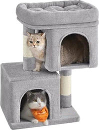 Kratzsäule für Katzen aus Sisal in Grau 30/40 cm – Bild 1 von 1