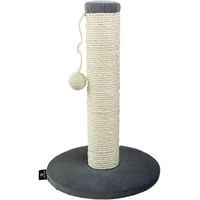 Produktbild von Kratzsäule Samt Grau mit Sisal 45 x 30 x 30 cm