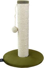 Kratzsäule Samt in Grün mit Plüschbespielung 45 x 30 x 30 cm – Bild 1 von 2