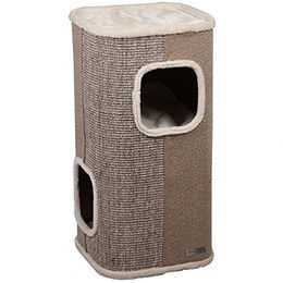 Kratztonne für Katzen Flamingo Greta XXL aus Sisal und Plüsch 130 cm Höhe und 50 cm Durchmesser – Bild 1 von 2