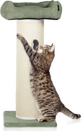 Produktbild von Kratztonne Rohrschneider XXL FRIEDA Kratzbaum für Katzen mit Cord-Bezug und austauschbaren Kratzmatten in Grau