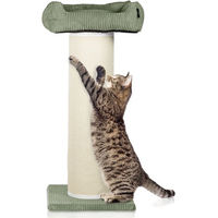 Produktbild von Kratztonne Rohrschneider XXL FRIEDA Kratzbaum für Katzen mit Cord-Bezug und austauschbaren Kratzmatten in Grau