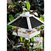 Produktbild von Kraus-Magazin Vogelhaus aus Kiefernholz mit Kette zum Aufhängen in Weiß