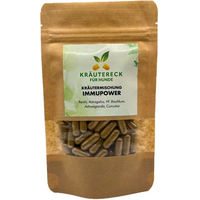 Produktbild von Kräutereck ImmuPower Kräuterkapseln für Hunde zur Immunstärkung und Rekonvaleszenz