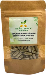 Kräutereck Kräuterkapseln für Hunde zur Unterstützung von Herz und Atemwegen mit Weißdorn und Schlüsselblume – Bild 1 von 2