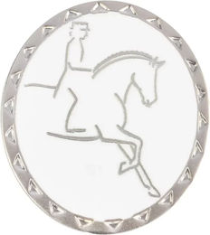 Produktbild von Krawattennadel Dressurreiter von Umbria Equitazione aus Metall in Silber und Grau