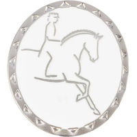 Produktbild von Krawattennadel Dressurreiter von Umbria Equitazione aus Metall in Silber und Grau