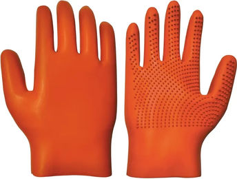 Kris Pansenhandschuhe aus Gummi für die Fellpflege in Orange – Bild 1 von 1