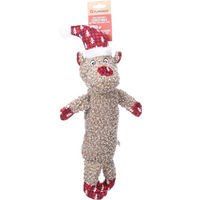Produktbild von Krola Flamingo Weihnachts-Plüschspielzeug Rentier Braun 19x12x45cm für Hunde
