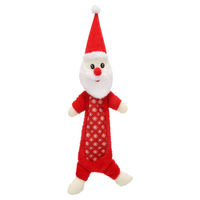 Produktbild von Krora Flamingo Hundespielzeug Weihnachtsmann Plüsch Rot Weiß 24,5x9x66cm