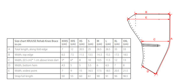Produktbild von Kruuse Rehab Knieschutz Links XS