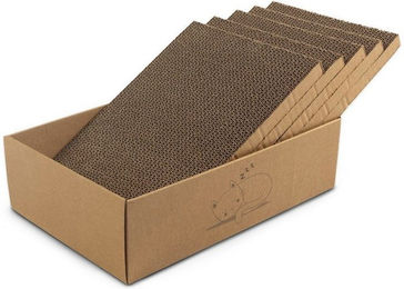 Kubus Kratzpappe Panther Kratzbrett für Katzen Braun – Bild 1 von 5