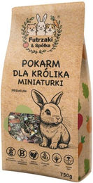 Produktbild von KUCHNIA SZEFA Futrzaki und Spółka Getreidefreies Hauptfutter für Zwergkaninchen 750g ohne tierisches Protein