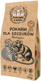 Produktbild von KUCHNIA SZEFA Futrzaki und Spółka Hauptfutter für Ratten mit Garnele und Insekten 750g