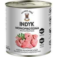 Produktbild von KUCHNIA SZEFA Hund Nassfutter Truthahn Monoprotein Getreidefrei Hypoallergen 800g