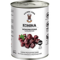 Produktbild von KUCHNIA SZEFA Nassfutter für adulte Hunde mit Pferdefleisch Monoprotein getreidefrei und hypoallergen 400 g