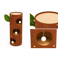 Produktbild von Kunert Katzenkratzbaum in Baumstamm-Optik mit 3 Ebenen, Höhlen und Spielzeug