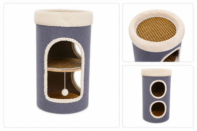 Kunert Premium Katzenkratzbaum 2-in-1 mit Katzenbett, Katzenhöhle und Spielturm – Bild 1 von 1