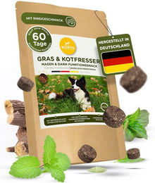 KUNTO Gras- und Kotfresser Drops für Hunde mit Rindfleischgeschmack zur Unterstützung von Magen und Darm 350 g – Bild 1 von 8
