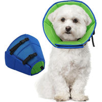 Produktbild von Kuoser Halskrause Hund Leckschutz Schutzkragen aus Kunststoff Blau M-L